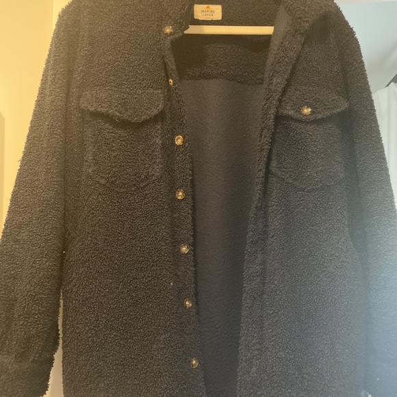 Marine layer navy Sherpa jacket - Picture 2 of 2
